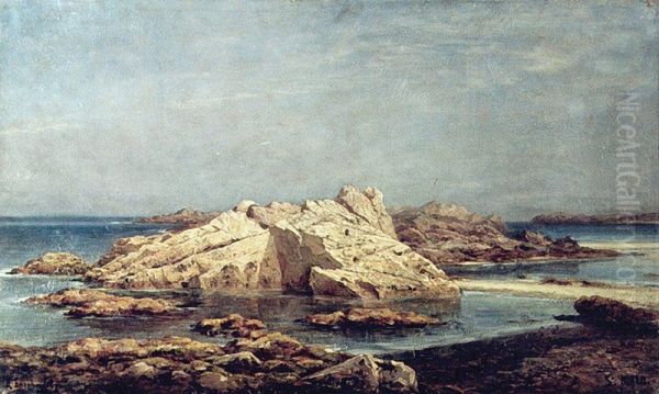 Cliffs in Saint Malo (2) Oil Painting by Alexey Bogolyubov