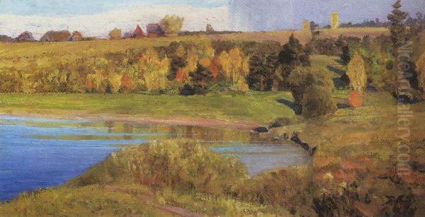 Oka bliz Tarusy Oil Painting by Vasily Polenov