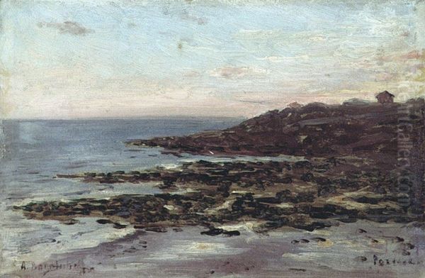 Evening in Pornic Oil Painting by Alexey Bogolyubov