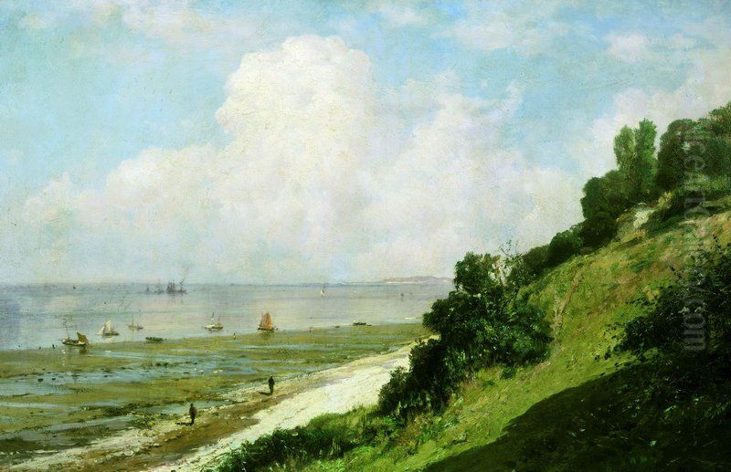 Coast in Honfleur Oil Painting by Alexey Bogolyubov
