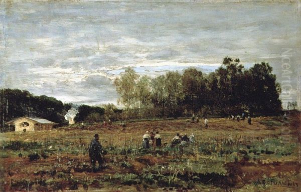 Field in Ecouen (2) Oil Painting by Alexey Bogolyubov