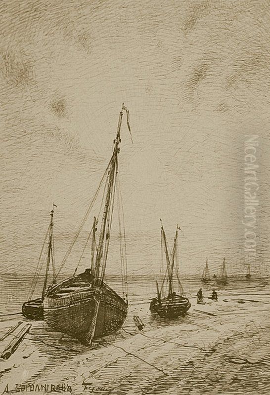 Fecamp Oil Painting by Alexey Bogolyubov