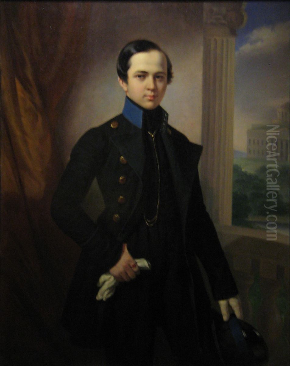 Alexey Serg. Uvarov Oil Painting by Jan Ksawery Kaniewski