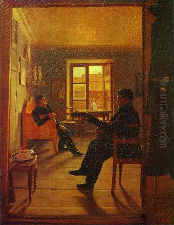 In the Rooms Oil Painting by Alexey Vassilievich Tyranov