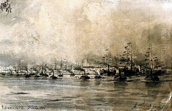 Kronstadt Oil Painting by Alexey Bogolyubov