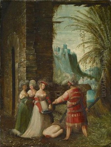 Enthauptung Johannes des Taufers Oil Painting by Albrecht Altdorfer