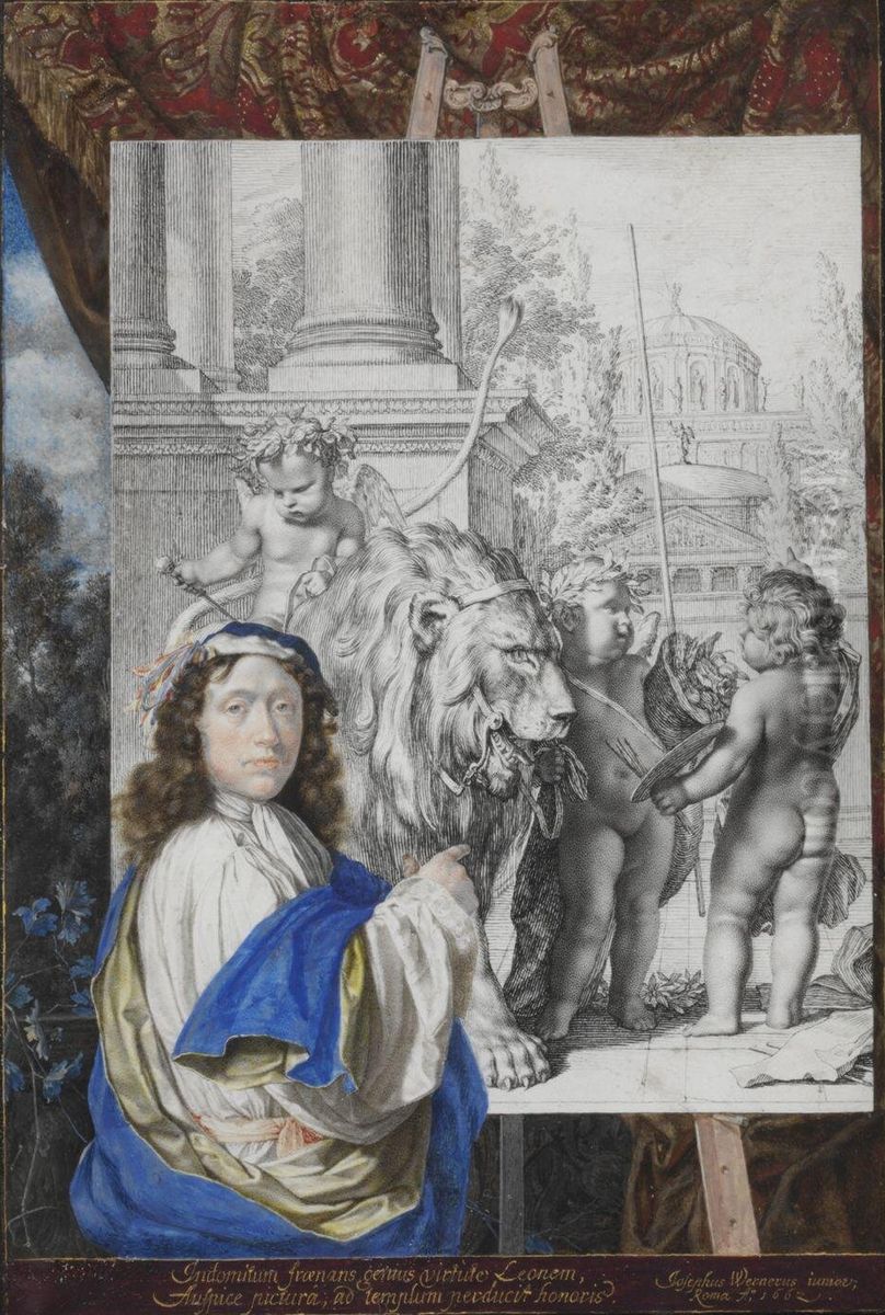 Self-portrait Oil Painting by Joseph Werner the Younger