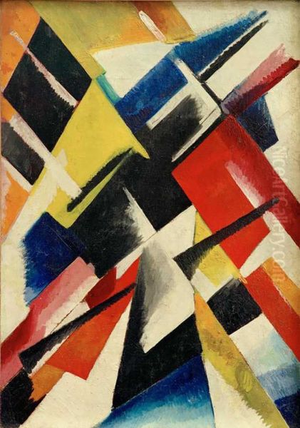 Composition Oil Painting by Aleksandra Ekster