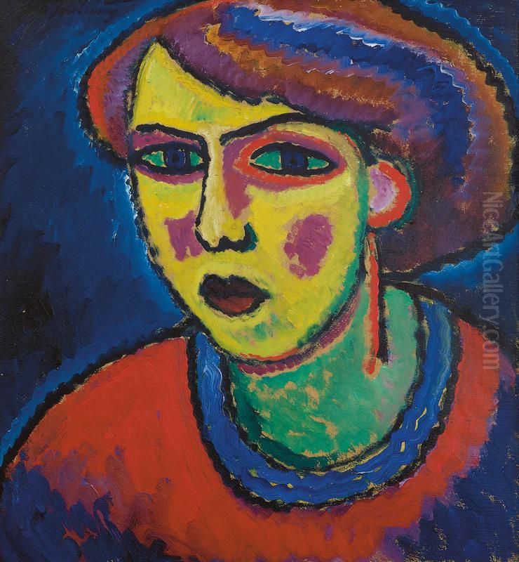 Blonde Frau Oil Painting by Alexei Jawlensky