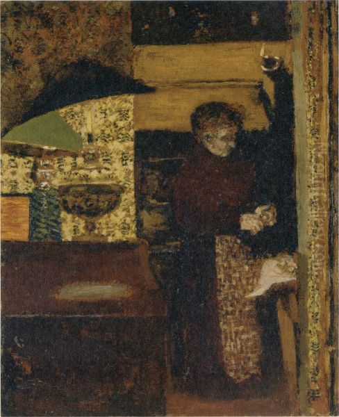 Madame Vuillard Peeling Potatoes ri ben yu: shuwomukuvu~yuiyaru fu ren Oil Painting by Edouard Vuillard