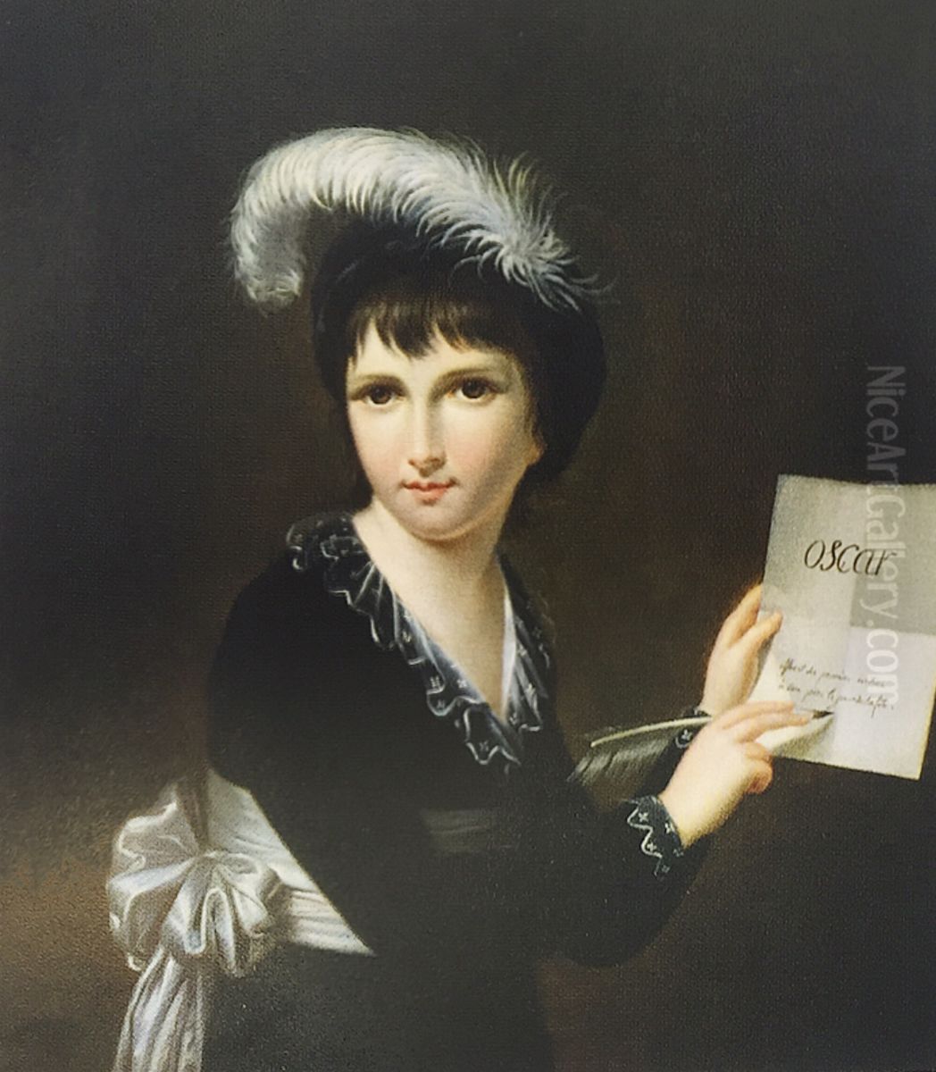 Oscar I as a child Oil Painting by Jeanne-Elisabeth Chaudet