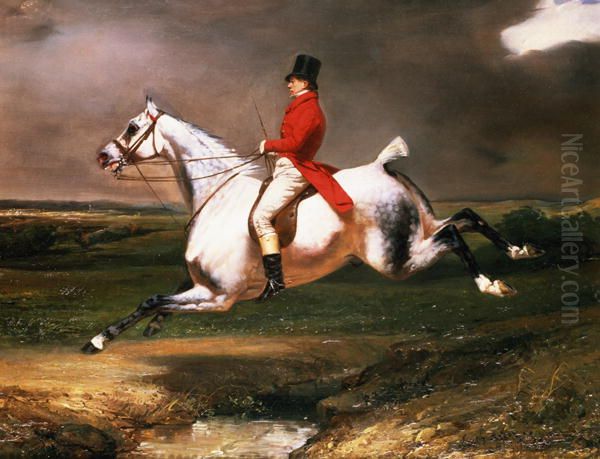 The Hunter Oil Painting by Alfred De Dreux