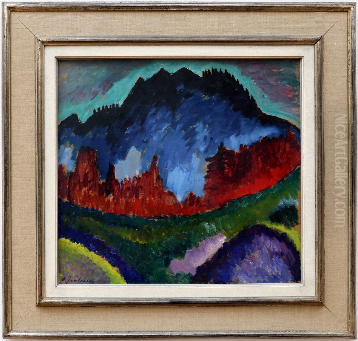 Landscape near Obersdorf Oil Painting by Alexei Jawlensky