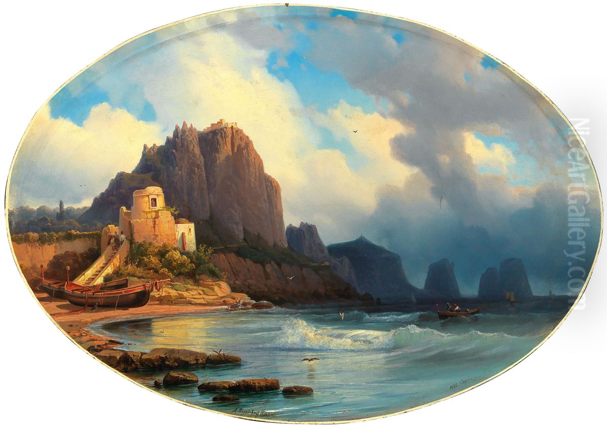 A scene in Capri Oil Painting by Alexey Bogolyubov