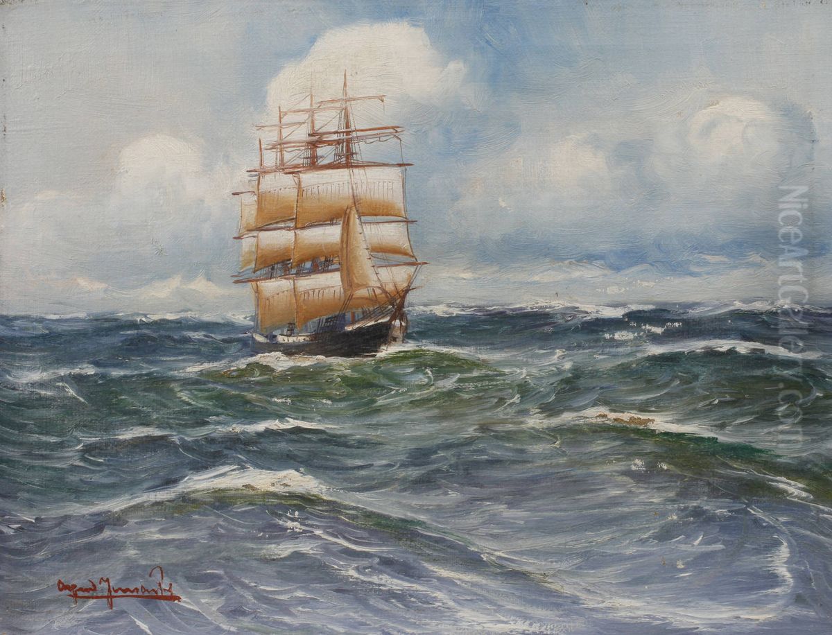 Auf hoher See Oil Painting by Alfred Jensen
