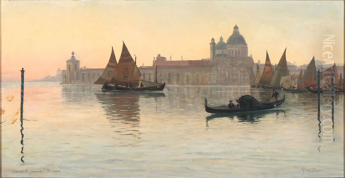 Canal Grande, Venice Oil Painting by Alfred Olsen