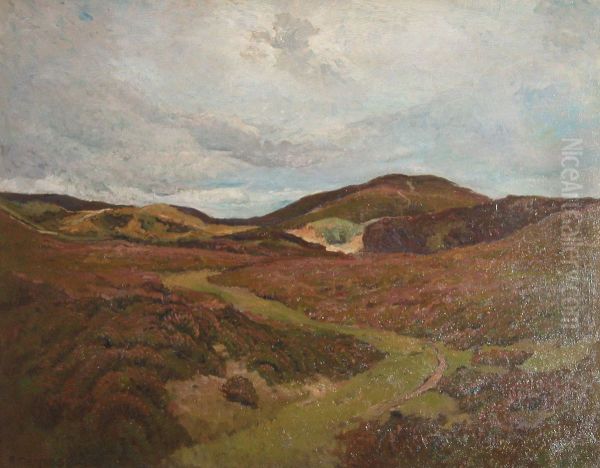 Heath landscape (2). Oil Painting by Alfred Martens