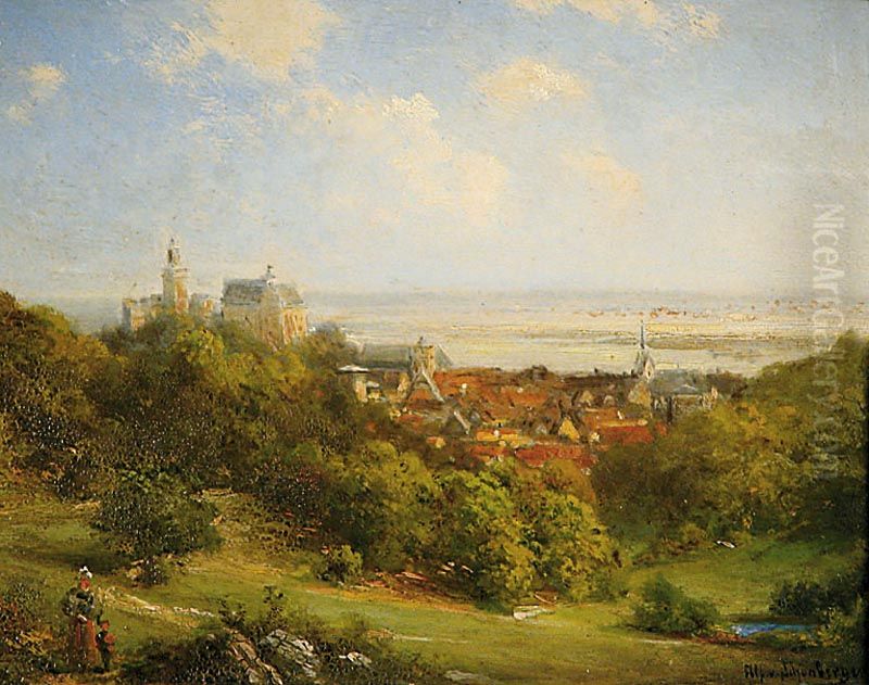 Blick von Cronberg uber die Mainebene Oil Painting by unknown