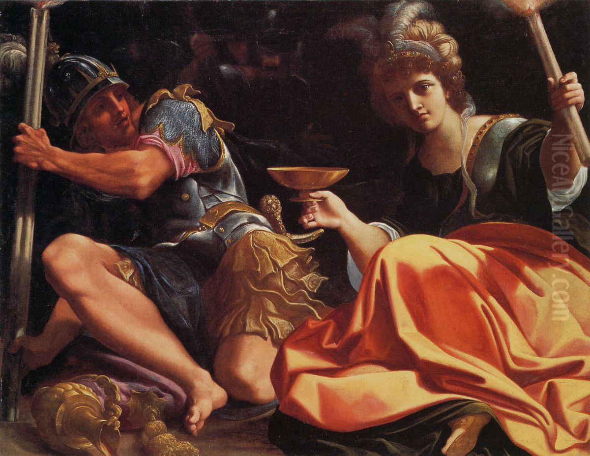 Alexander the Great and Thais Oil Painting by Ludovico Carracci