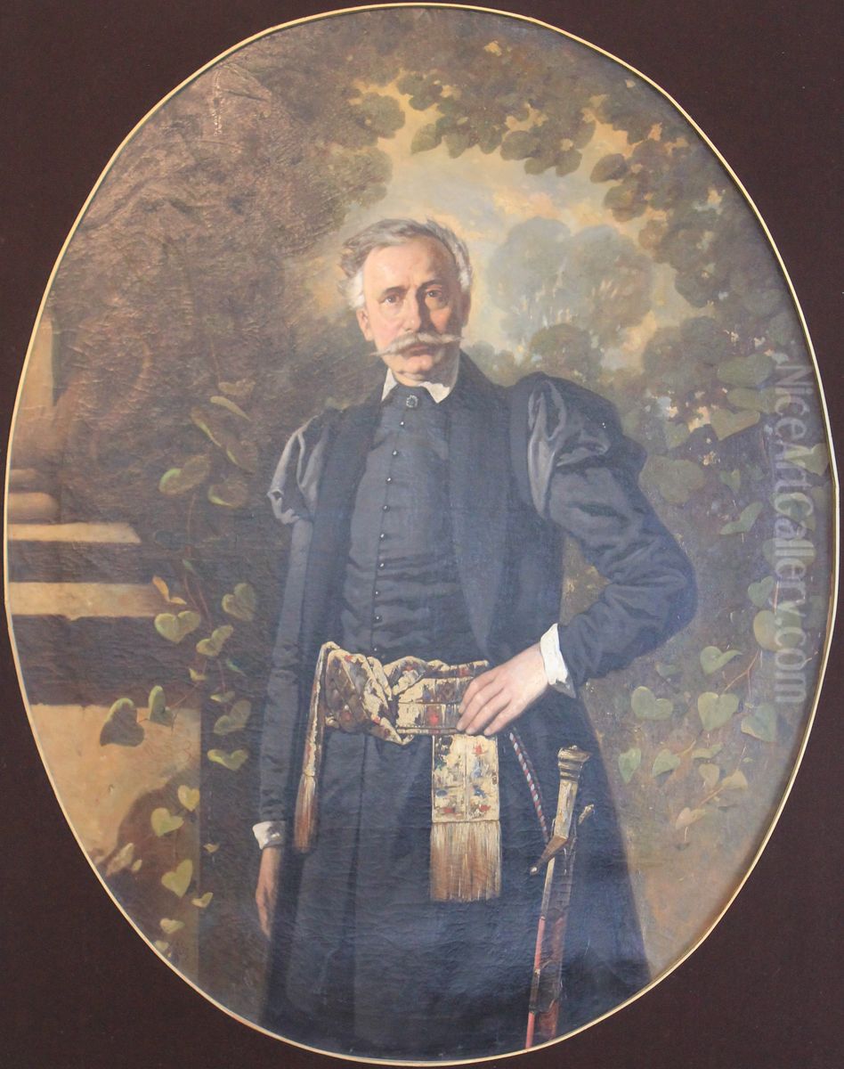 Portrait ofWincenty Pol. Oil Painting by Aleksander Raczynski