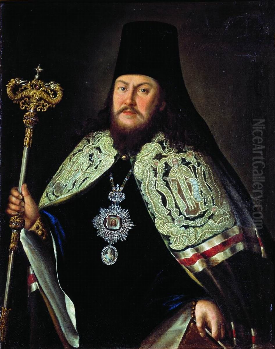 Portrait of Platon Levshin (1737-1812) Oil Painting by Aleksey Antropov