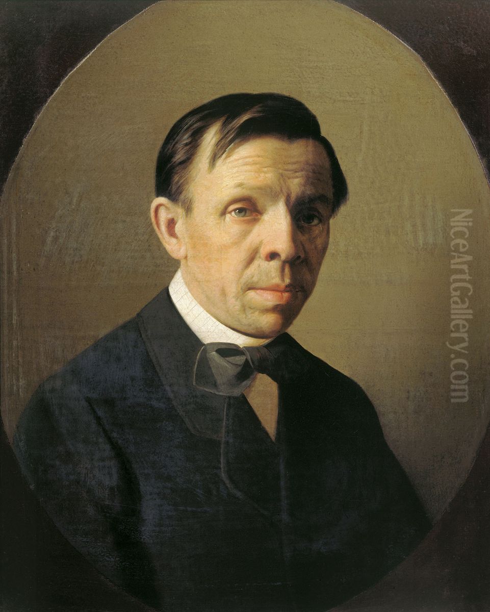 Portrait of the artistSergey Zaryanko Oil Painting by Aleksey Kolesov