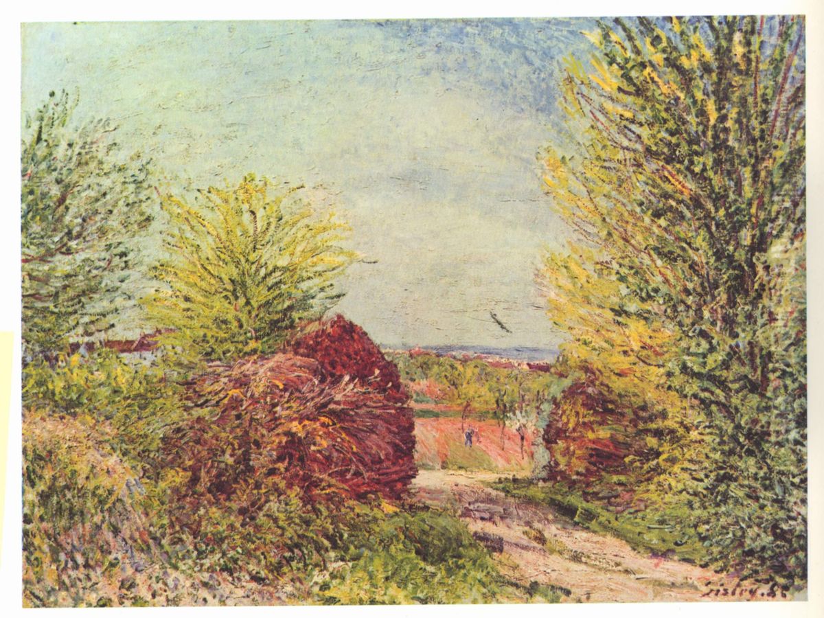 Weg in Veneux-Nadon im Fruhling Oil Painting by Alfred Sisley