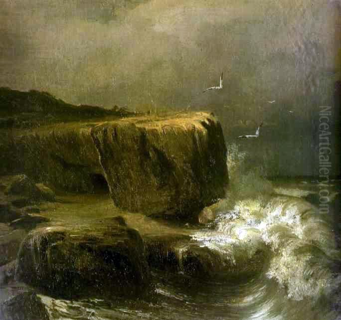 Tide near the Shore of the Crimea Oil Painting by Fyodor Vasilyev