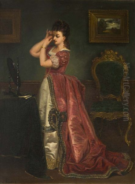Der letzte prufende Blick Oil Painting by Alfred Stevens