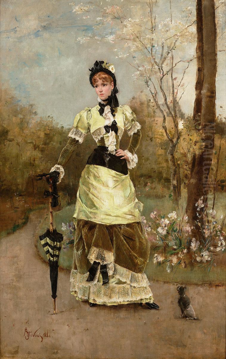 La Parisienne Oil Painting by Alfred Stevens