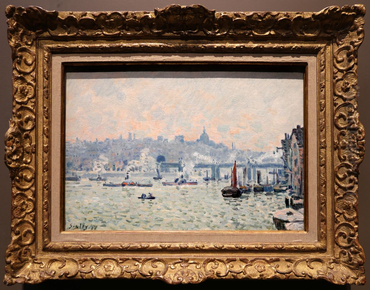 veduta del tamigi Oil Painting by Alfred Sisley