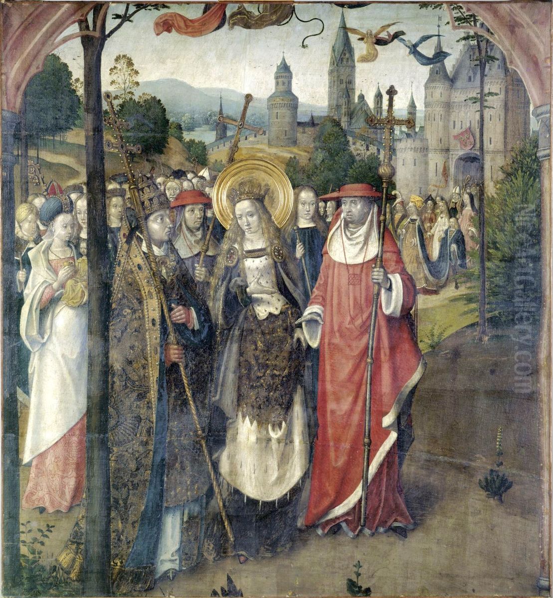 Abschied der Hl. Ursula von Rom Oil Painting by Master of the Cologne legend of St. Ursula Abschied der Hl. Ursula von Rom Oil Painting by Master of the Cologne legend of St. Ursula