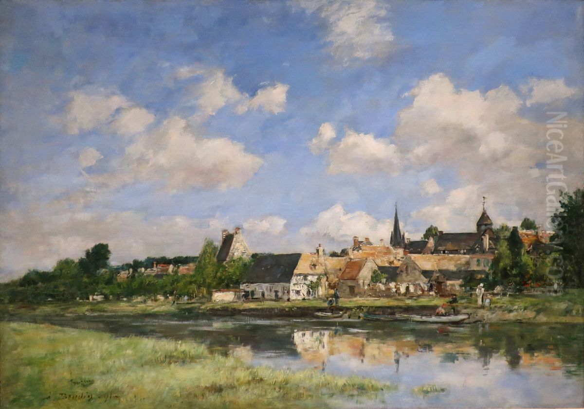 <<Savsaf molt ke Touques (2) (trutca ke Boudin)>> Oil Painting by Eugene Louis Boudin