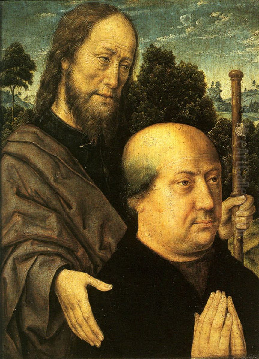 Donator with Saint James Oil Painting by Aelbrecht Bouts