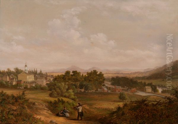 View in Bethlehem Oil Painting by Reuben Oliver Luckenbach
