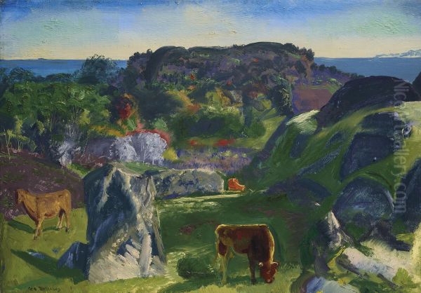Rock Ridge Farm Oil Painting by George Wesley Bellows
