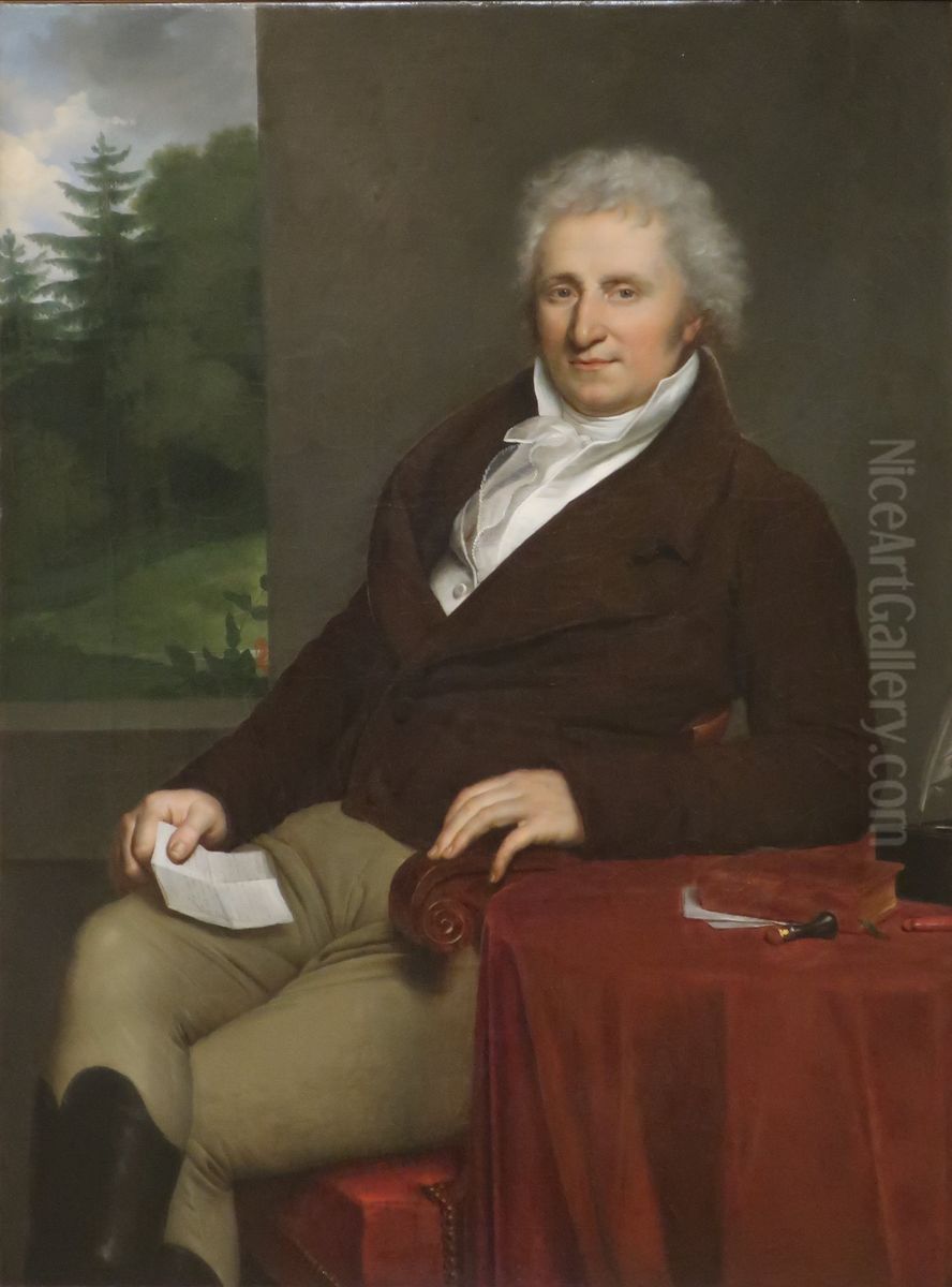 Portrait of Philippe-Francois-Didier Usquin (1757-1843) Oil Painting by Anne-Louis Girodet de Roucy-Triosson