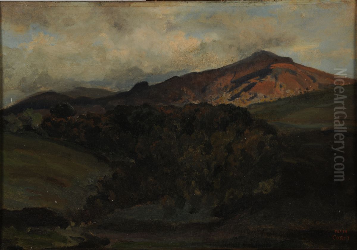 Monte-Cavo Oil Painting by Jean-Baptiste Camille Corot