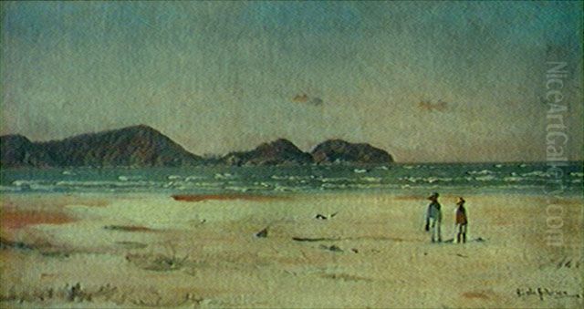 Entrada da Barra do Sul Oil Painting by Alfredo Andersen