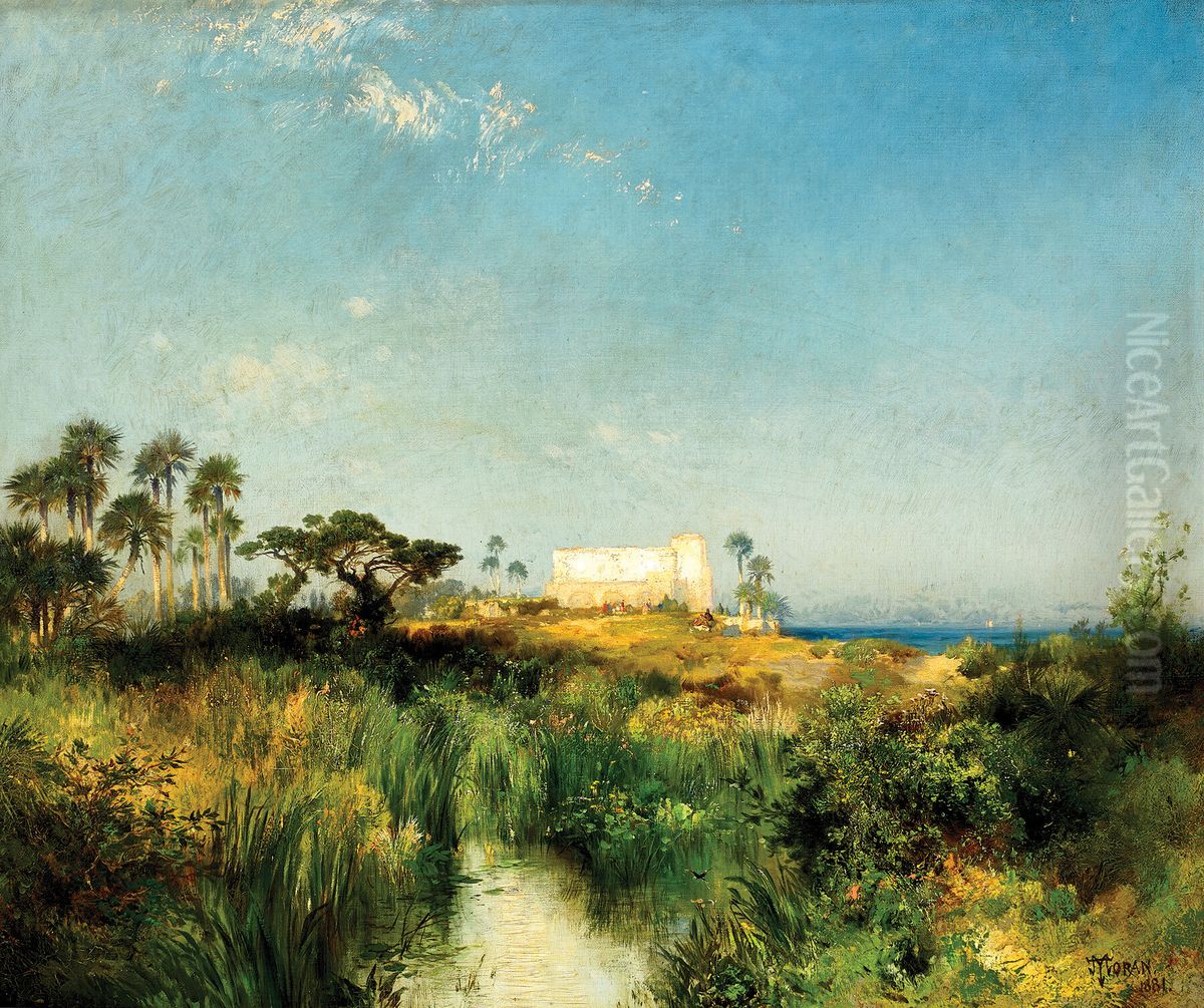 Old Watchtower at St. Augustine Oil Painting by Thomas Moran