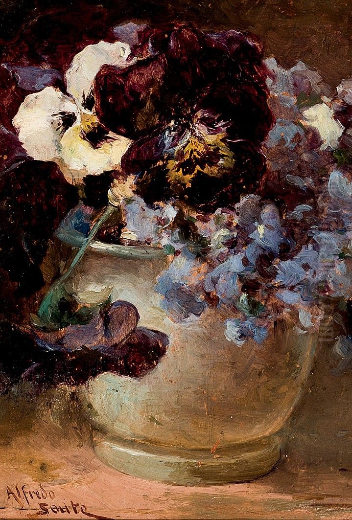 Flores Oil Painting by Alfredo Souto