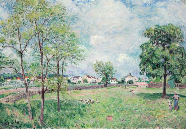 Village view Oil Painting by Alfred Sisley