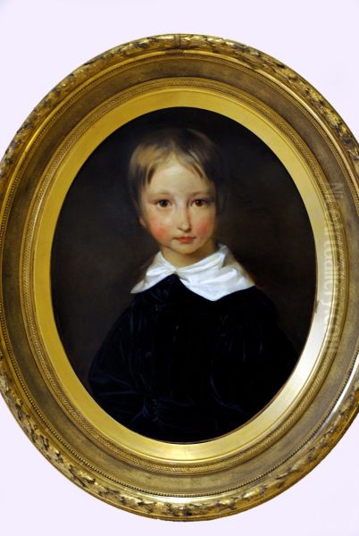 Portrait du duc de Brabant enfant Oil Painting by Egide Charles Gustave Wappers