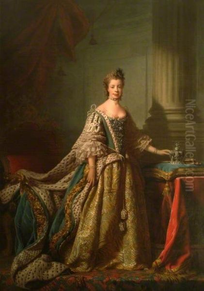 Her Majesty Queen Charlotte Oil Painting by Allan Ramsay