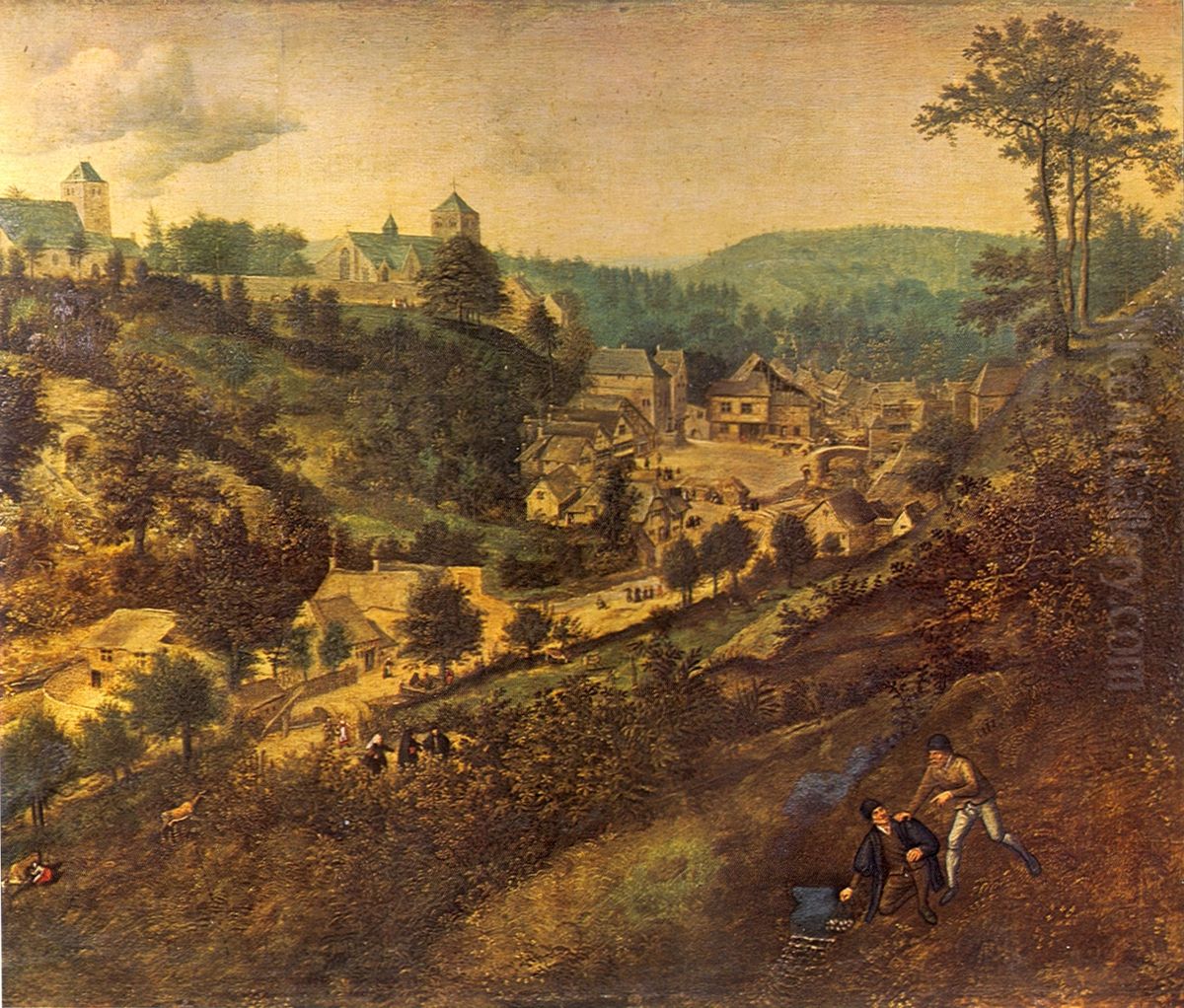 The Burtscheider valley near Aachen Oil Painting by Lucas van Valckenborch