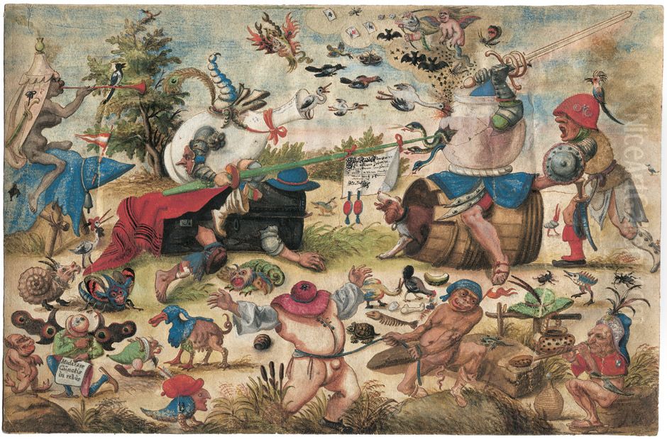 Allegorie auf Kaiser Rudolf II. Oil Painting by Unidentified painter