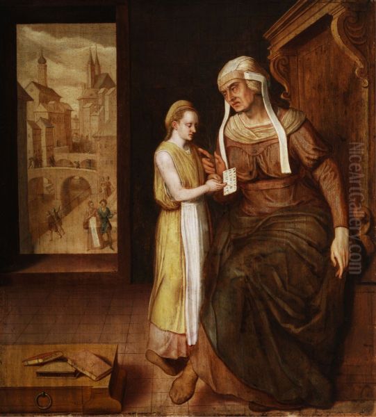 Allegory of Teaching Oil Painting by unknown