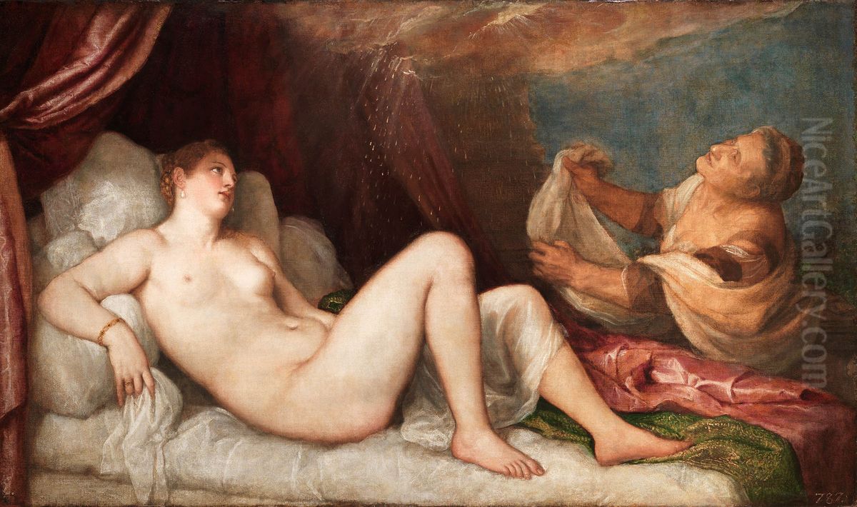 Danae Oil Painting by Titian