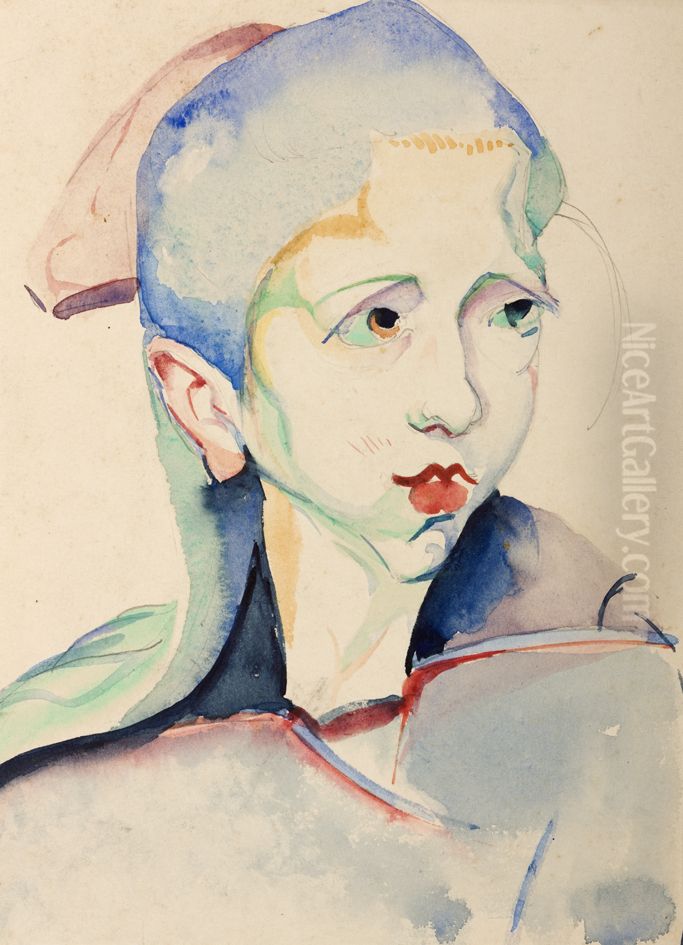 Een meisje Oil Painting by Alida Jantina Pott