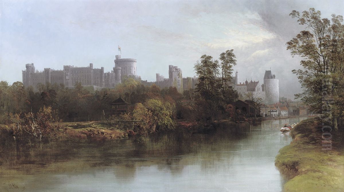 Windsor Castle from the Thames Oil Painting by Unidentified location